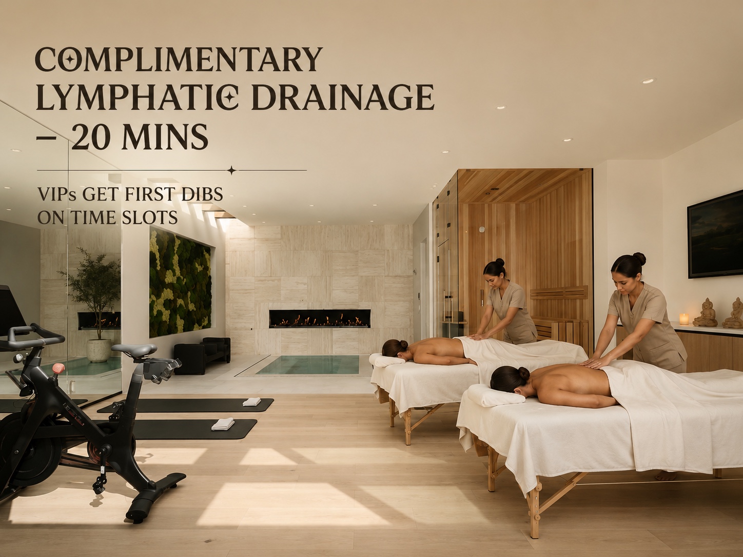 Complimentary lymphatic drainage — 20 mins